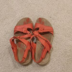 Merrell Wild Poppy Open-Toe Strappy Velcro performance Hiking Leather Sandals Y2
